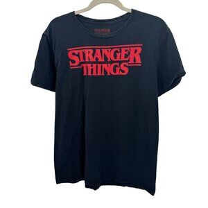 Stranger Things Black/Red Womens Tee Shirt Official Netflix Merchandise Large 10